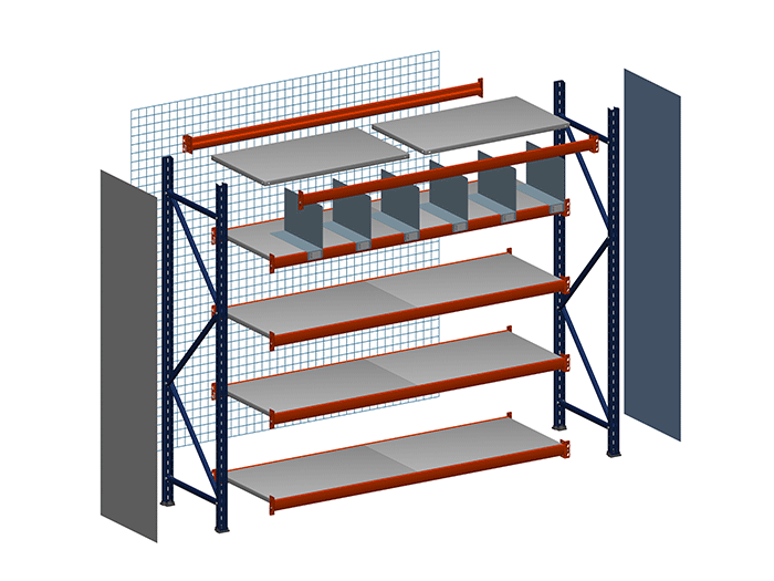 中型貨架b型分解圖